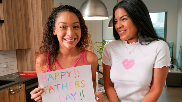 Awesome models Maya Farrell and Sarah Lace have fun with a new lover