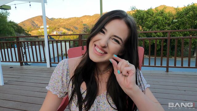 Stunning brunette with nice ass Aubree Valentine fucked in the bedroom