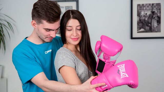 Brunette babe Julia Moon rides on a huge dick with passion