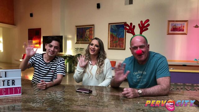 Big-boobed glamour model Cali Carter impaled from behind