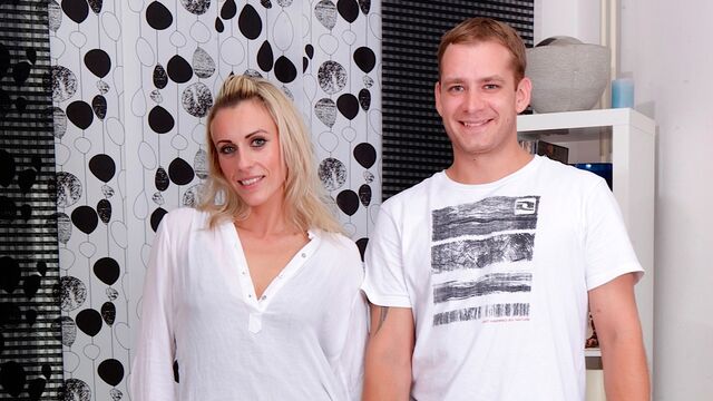 Hard fuck in front of hubby with a slender blonde Brittany Lawrence