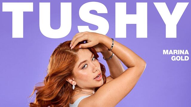 Rough anal fuck in the doggy style with a redhead Marina Gold