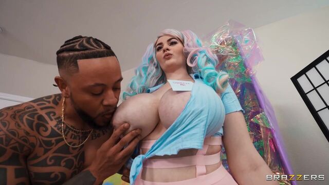 Black dude with a huge dick screwed a busty whitey Abigaiil Morris