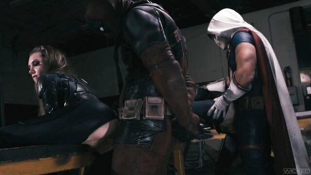 Two black men fuck with hot white babes Elena Koshka and Lacy Lennon