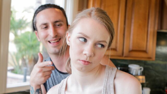 An innocent hottie Abi Grace takes a big dick in her mouth