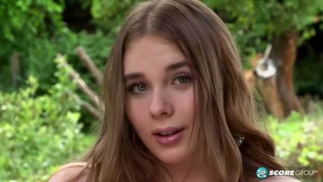 Pale skinned and soft looking hottie Lucy Laistner teases you