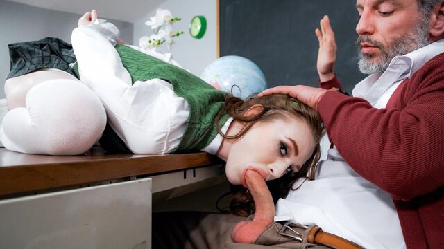 Classroom fuck in the cowgirl pose with a long-legged Harley Love