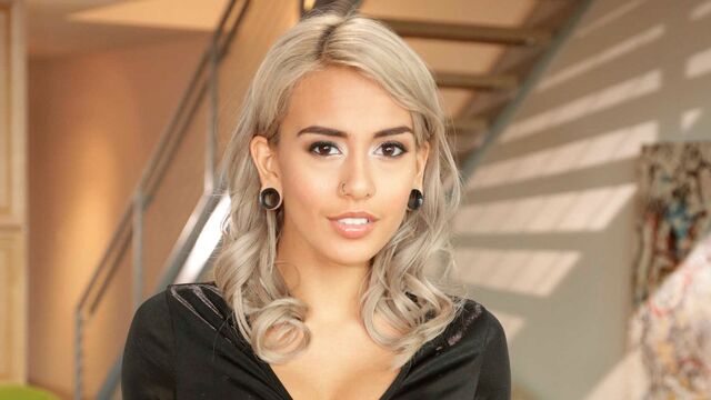 Lusty angel Latina Janice Griffith fucked on the sofa as she likes