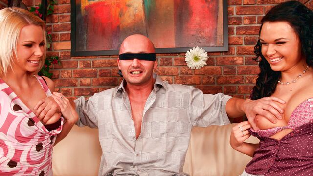 Sweet bisexual foursome porn with two awesome babes