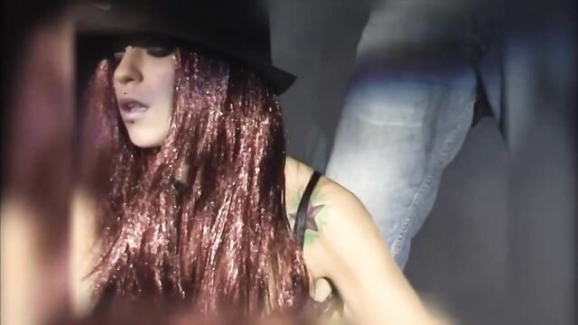 Fresh and spicy teen with enhanced tits Aris Dark opened her crack