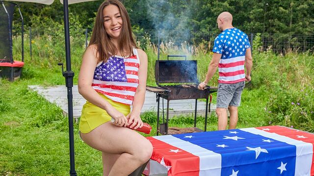 Big-boobed model Hazel Grace nicely impaled by huge wiener