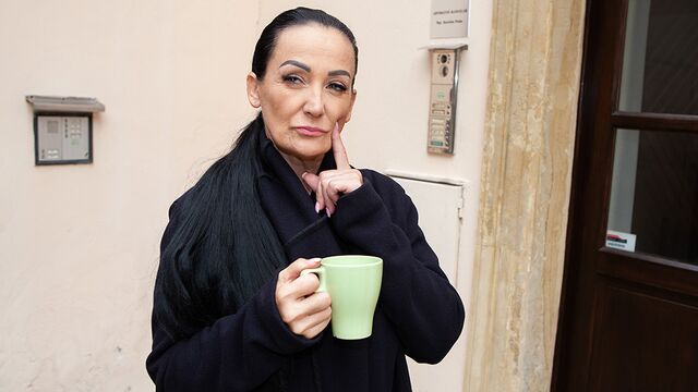 Sex-loving busty brunette Kimi Moon is enjoying intensive pound