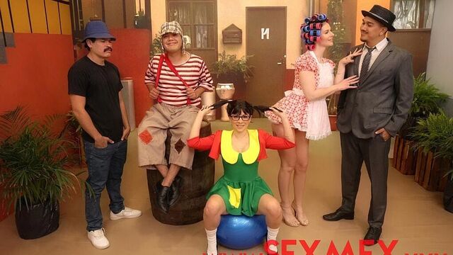 Cute angel in a short skirt Mica Spengler rammed in the doggy style