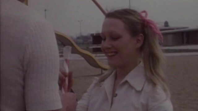 Aesthetic vintage sex in the bedroom with a nice-looking hottie