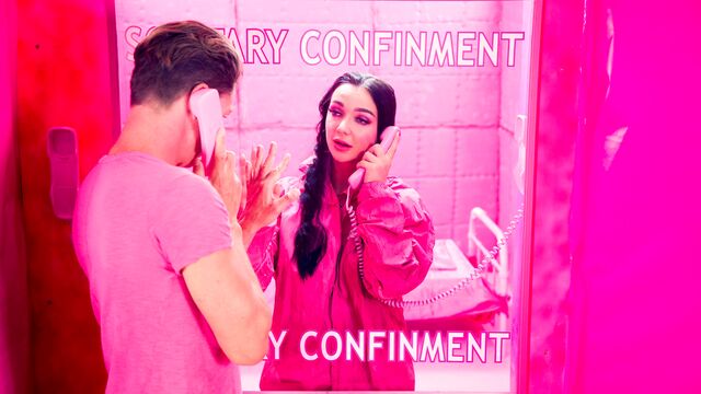 Stunning brunette angel Lady Gang is enjoying intensive pound in the pink room