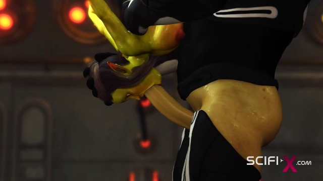 Extreme deepthroat porn with funny hoochie from Scifi-X