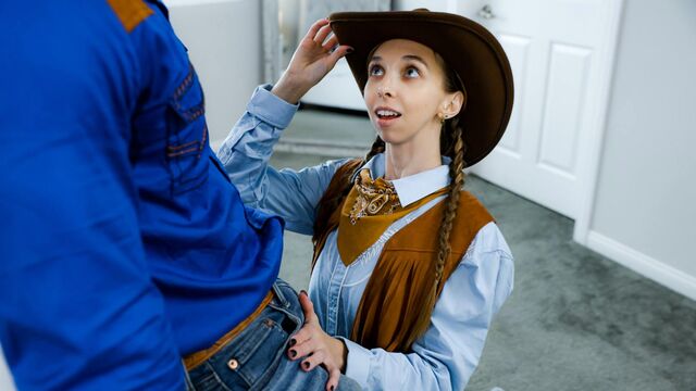 An angel in a cowgirl hat Breezy Bri rammed in the doggy style