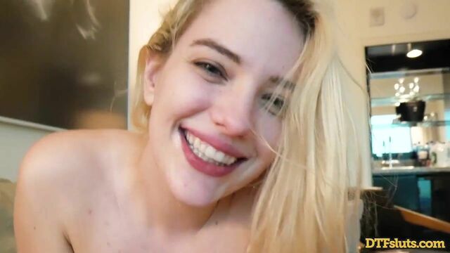 Two horny as hell chicks Abbie Maley and Kenna James enjoy dick-sucking