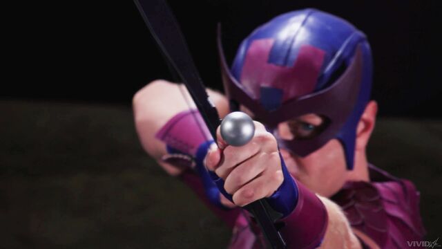 Fake spidy man with a big dick fucked a hot blonde Axel Braun