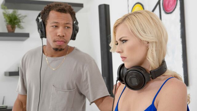 Angelic interracial porn with a curly-haired blonde Summer Day