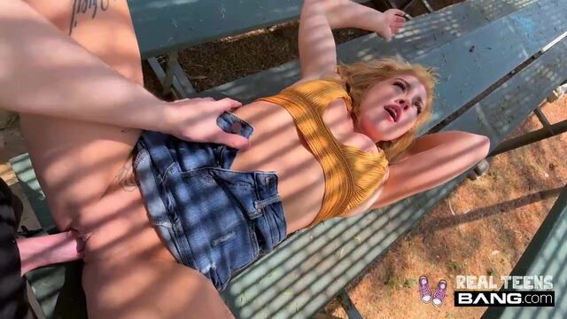 Blondie chick Penelope Snaps nicely rammed by massive cock