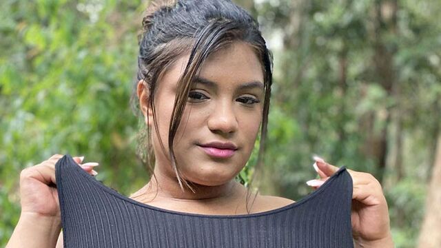 Forest masturbation session with a big-boobed BBW Angie Bravo