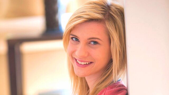 Sweet blonde Chloe Brooke rides on a huge penis with pleasure