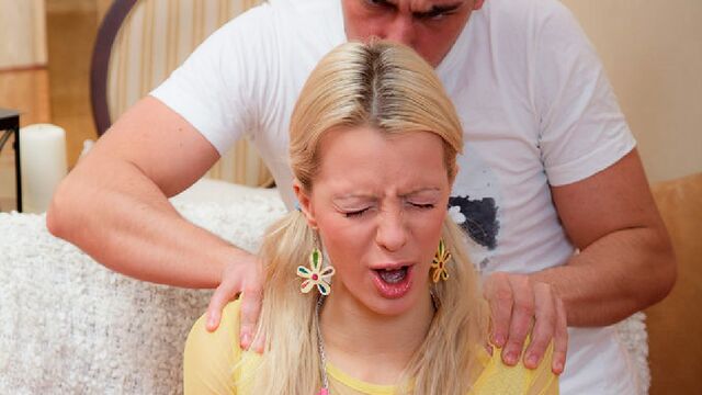 Good-looking blonde lady Iza gets her crack fucked by big boner