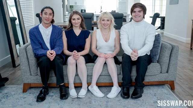 Sister swap foursome with hotties Ava Sinclaire and Penelope Kay