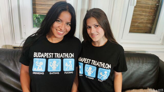 Serina Gomez and Amy Amor are fucking with a huge shared dick