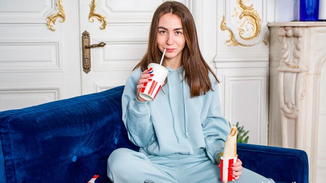 Tattooed angelic brunette Vivian Grace opens her accurate crack