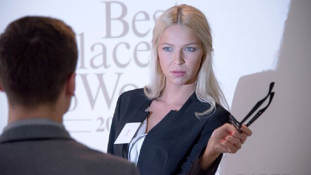 Big boss with a large dick fucked a busty blonde angel Karol Lilien