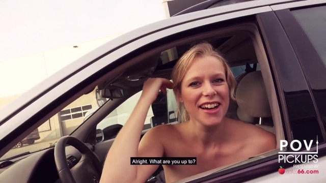 Real public sex scene with marvelous Lou Nesbit and Berlin Banger from POV Pickups