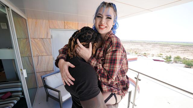 Cutie babe with round ass Louie Smalls impaled by huge black cock