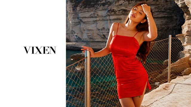 Glamorous busty brunette Rae Lil Black fucked by a rich guy