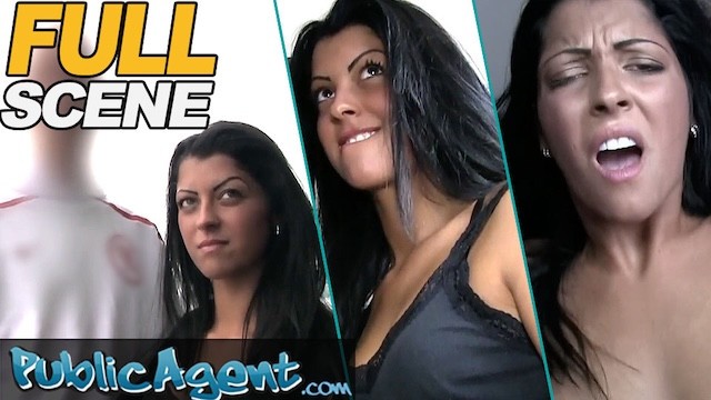 Gentle milady at public agent dirt