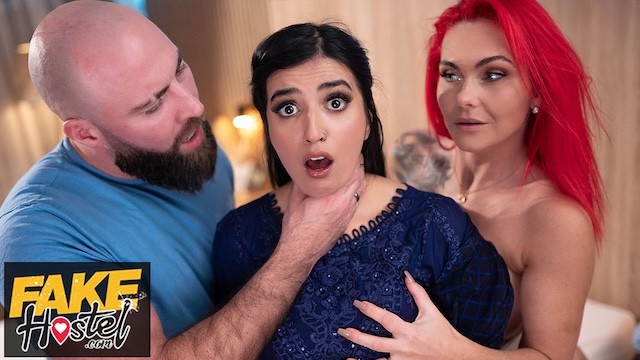 Couple video with sophisticated Roxi Keogh and Aaliyah Yasin from Fake Hostel