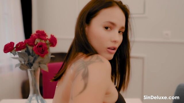 Beautiful dildo masturbation session with a hot and slutty Lucy Mendez