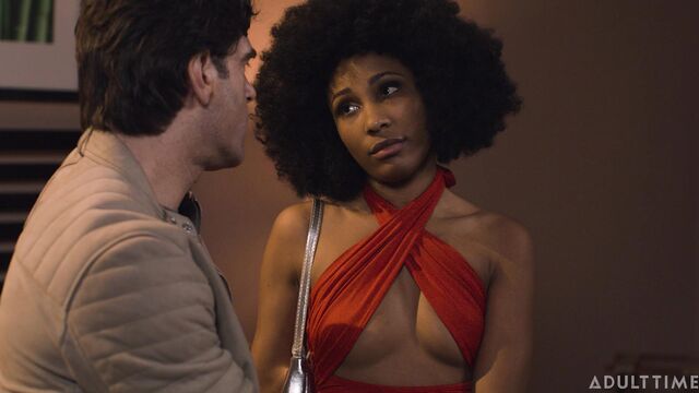 White lover with a long penis impaled a sexy curly babe Olivia Jay