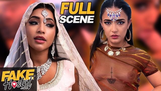 Asian threesome smut with pretty Michael Fly and Yasmina Khan from Fake Hostel