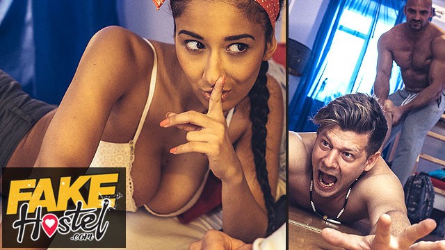 Come-hither Darcia Lee and Michael Fly - cumshot action - Fake Hostel