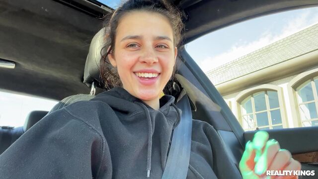 Kylie Rocket shows her masturbation skills on a big bed