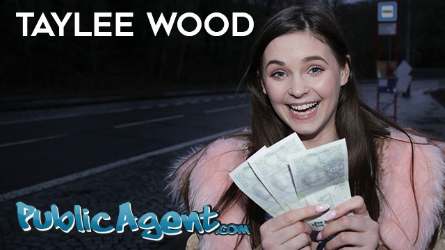 Public Agent featuring Taylee Wood's blowjob movie