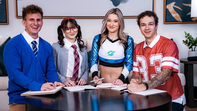 Partner foursome swap with hot babes Thea Summers and Remi Raw