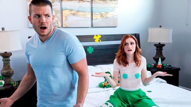 Hard fuck in the bedroom with a sexy redhead Scarlet Skies