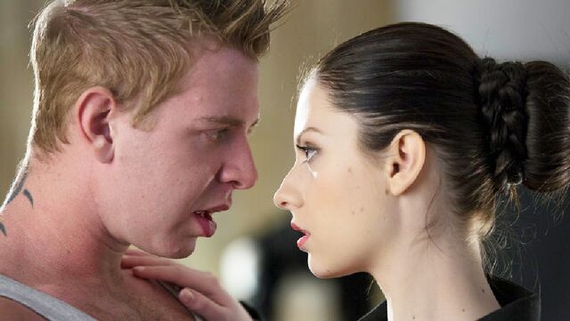 Stunning hard fuck in the bedroom with a sexy Rebecca Volpetti