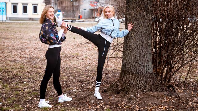 Sensual lesbian session with two horny teens Bernie and Alice Reign