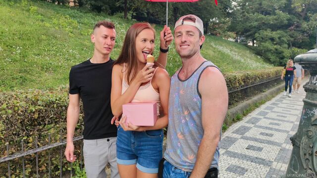 Gorgeous big-boobed hottie Stacy Cruz jumps on a huge boner