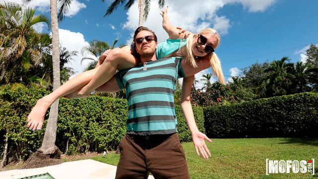 An awesome young blonde babe Anastasia Knight is enjoying hard fuck