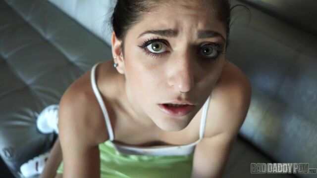 An awesome brunette model Nikki Nightly is getting pleasure in the bed